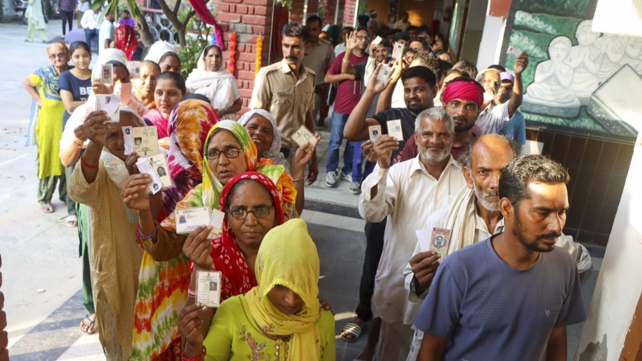 Haryana saw a voter turnout of 9.53 per cent till 9 am